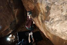 Bouldering in Hueco Tanks on 02/08/2020 with Blue Lizard Climbing and Yoga

Filename: SRM_20200208_1502190.jpg
Aperture: f/5.6
Shutter Speed: 1/250
Body: Canon EOS-1D Mark II
Lens: Canon EF 16-35mm f/2.8 L