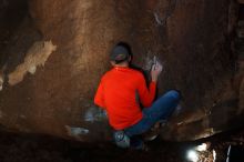 Bouldering in Hueco Tanks on 02/08/2020 with Blue Lizard Climbing and Yoga

Filename: SRM_20200208_1504460.jpg
Aperture: f/5.6
Shutter Speed: 1/250
Body: Canon EOS-1D Mark II
Lens: Canon EF 16-35mm f/2.8 L