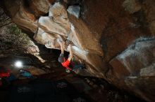 Bouldering in Hueco Tanks on 02/08/2020 with Blue Lizard Climbing and Yoga

Filename: SRM_20200208_1548110.jpg
Aperture: f/8.0
Shutter Speed: 1/250
Body: Canon EOS-1D Mark II
Lens: Canon EF 16-35mm f/2.8 L