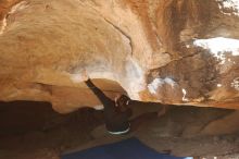 Bouldering in Hueco Tanks on 02/08/2020 with Blue Lizard Climbing and Yoga

Filename: SRM_20200208_1550580.jpg
Aperture: f/4.0
Shutter Speed: 1/250
Body: Canon EOS-1D Mark II
Lens: Canon EF 50mm f/1.8 II