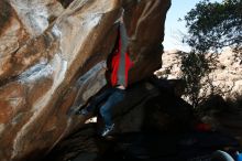 Bouldering in Hueco Tanks on 02/08/2020 with Blue Lizard Climbing and Yoga

Filename: SRM_20200208_1609011.jpg
Aperture: f/8.0
Shutter Speed: 1/250
Body: Canon EOS-1D Mark II
Lens: Canon EF 16-35mm f/2.8 L