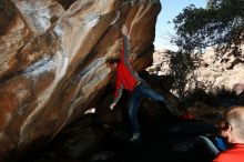 Bouldering in Hueco Tanks on 02/08/2020 with Blue Lizard Climbing and Yoga

Filename: SRM_20200208_1609020.jpg
Aperture: f/8.0
Shutter Speed: 1/250
Body: Canon EOS-1D Mark II
Lens: Canon EF 16-35mm f/2.8 L