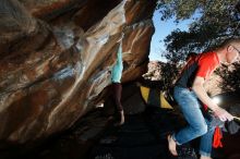 Bouldering in Hueco Tanks on 02/08/2020 with Blue Lizard Climbing and Yoga

Filename: SRM_20200208_1613460.jpg
Aperture: f/8.0
Shutter Speed: 1/250
Body: Canon EOS-1D Mark II
Lens: Canon EF 16-35mm f/2.8 L