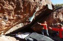 Bouldering in Hueco Tanks on 02/08/2020 with Blue Lizard Climbing and Yoga

Filename: SRM_20200208_1715150.jpg
Aperture: f/6.3
Shutter Speed: 1/250
Body: Canon EOS-1D Mark II
Lens: Canon EF 16-35mm f/2.8 L