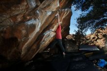 Bouldering in Hueco Tanks on 02/08/2020 with Blue Lizard Climbing and Yoga

Filename: SRM_20200208_1740080.jpg
Aperture: f/8.0
Shutter Speed: 1/250
Body: Canon EOS-1D Mark II
Lens: Canon EF 16-35mm f/2.8 L