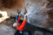 Bouldering in Hueco Tanks on 02/08/2020 with Blue Lizard Climbing and Yoga

Filename: SRM_20200208_1814290.jpg
Aperture: f/4.0
Shutter Speed: 1/250
Body: Canon EOS-1D Mark II
Lens: Canon EF 16-35mm f/2.8 L