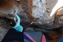 Bouldering in Hueco Tanks on 02/08/2020 with Blue Lizard Climbing and Yoga

Filename: SRM_20200208_1818540.jpg
Aperture: f/4.0
Shutter Speed: 1/250
Body: Canon EOS-1D Mark II
Lens: Canon EF 16-35mm f/2.8 L