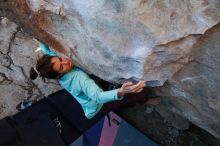 Bouldering in Hueco Tanks on 02/08/2020 with Blue Lizard Climbing and Yoga

Filename: SRM_20200208_1819040.jpg
Aperture: f/5.0
Shutter Speed: 1/250
Body: Canon EOS-1D Mark II
Lens: Canon EF 16-35mm f/2.8 L