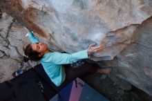 Bouldering in Hueco Tanks on 02/08/2020 with Blue Lizard Climbing and Yoga

Filename: SRM_20200208_1819041.jpg
Aperture: f/5.0
Shutter Speed: 1/250
Body: Canon EOS-1D Mark II
Lens: Canon EF 16-35mm f/2.8 L