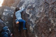 Bouldering in Hueco Tanks on 01/06/2020 with Blue Lizard Climbing and Yoga

Filename: SRM_20200106_1058050.jpg
Aperture: f/3.5
Shutter Speed: 1/250
Body: Canon EOS-1D Mark II
Lens: Canon EF 50mm f/1.8 II