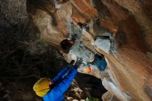 Bouldering in Hueco Tanks on 01/06/2020 with Blue Lizard Climbing and Yoga

Filename: SRM_20200106_1159200.jpg
Aperture: f/8.0
Shutter Speed: 1/250
Body: Canon EOS-1D Mark II
Lens: Canon EF 16-35mm f/2.8 L