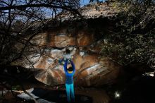 Bouldering in Hueco Tanks on 01/06/2020 with Blue Lizard Climbing and Yoga

Filename: SRM_20200106_1206340.jpg
Aperture: f/8.0
Shutter Speed: 1/250
Body: Canon EOS-1D Mark II
Lens: Canon EF 16-35mm f/2.8 L