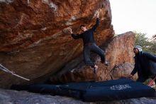 Bouldering in Hueco Tanks on 01/06/2020 with Blue Lizard Climbing and Yoga

Filename: SRM_20200106_1223052.jpg
Aperture: f/6.3
Shutter Speed: 1/320
Body: Canon EOS-1D Mark II
Lens: Canon EF 16-35mm f/2.8 L