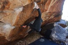 Bouldering in Hueco Tanks on 01/06/2020 with Blue Lizard Climbing and Yoga

Filename: SRM_20200106_1236290.jpg
Aperture: f/3.5
Shutter Speed: 1/250
Body: Canon EOS-1D Mark II
Lens: Canon EF 16-35mm f/2.8 L