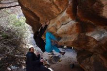 Bouldering in Hueco Tanks on 01/06/2020 with Blue Lizard Climbing and Yoga

Filename: SRM_20200106_1258270.jpg
Aperture: f/6.3
Shutter Speed: 1/250
Body: Canon EOS-1D Mark II
Lens: Canon EF 16-35mm f/2.8 L