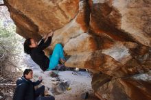 Bouldering in Hueco Tanks on 01/06/2020 with Blue Lizard Climbing and Yoga

Filename: SRM_20200106_1258320.jpg
Aperture: f/4.5
Shutter Speed: 1/250
Body: Canon EOS-1D Mark II
Lens: Canon EF 16-35mm f/2.8 L