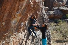 Bouldering in Hueco Tanks on 01/06/2020 with Blue Lizard Climbing and Yoga

Filename: SRM_20200106_1349250.jpg
Aperture: f/4.0
Shutter Speed: 1/400
Body: Canon EOS-1D Mark II
Lens: Canon EF 50mm f/1.8 II