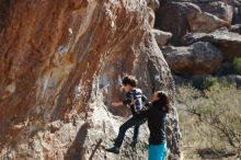 Bouldering in Hueco Tanks on 01/06/2020 with Blue Lizard Climbing and Yoga

Filename: SRM_20200106_1349290.jpg
Aperture: f/4.0
Shutter Speed: 1/400
Body: Canon EOS-1D Mark II
Lens: Canon EF 50mm f/1.8 II