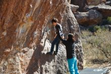 Bouldering in Hueco Tanks on 01/06/2020 with Blue Lizard Climbing and Yoga

Filename: SRM_20200106_1351360.jpg
Aperture: f/4.0
Shutter Speed: 1/400
Body: Canon EOS-1D Mark II
Lens: Canon EF 50mm f/1.8 II