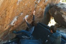 Bouldering in Hueco Tanks on 01/06/2020 with Blue Lizard Climbing and Yoga

Filename: SRM_20200106_1427260.jpg
Aperture: f/3.5
Shutter Speed: 1/320
Body: Canon EOS-1D Mark II
Lens: Canon EF 50mm f/1.8 II