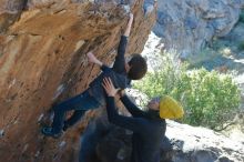 Bouldering in Hueco Tanks on 01/06/2020 with Blue Lizard Climbing and Yoga

Filename: SRM_20200106_1435270.jpg
Aperture: f/6.3
Shutter Speed: 1/320
Body: Canon EOS-1D Mark II
Lens: Canon EF 50mm f/1.8 II