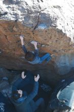 Bouldering in Hueco Tanks on 01/06/2020 with Blue Lizard Climbing and Yoga

Filename: SRM_20200106_1450390.jpg
Aperture: f/5.0
Shutter Speed: 1/320
Body: Canon EOS-1D Mark II
Lens: Canon EF 50mm f/1.8 II