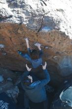 Bouldering in Hueco Tanks on 01/06/2020 with Blue Lizard Climbing and Yoga

Filename: SRM_20200106_1450460.jpg
Aperture: f/5.0
Shutter Speed: 1/320
Body: Canon EOS-1D Mark II
Lens: Canon EF 50mm f/1.8 II