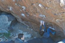 Bouldering in Hueco Tanks on 01/06/2020 with Blue Lizard Climbing and Yoga

Filename: SRM_20200106_1453260.jpg
Aperture: f/3.5
Shutter Speed: 1/320
Body: Canon EOS-1D Mark II
Lens: Canon EF 50mm f/1.8 II