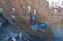 Bouldering in Hueco Tanks on 01/06/2020 with Blue Lizard Climbing and Yoga

Filename: SRM_20200106_1453380.jpg
Aperture: f/4.0
Shutter Speed: 1/320
Body: Canon EOS-1D Mark II
Lens: Canon EF 50mm f/1.8 II