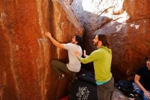 Bouldering in Hueco Tanks on 02/14/2020 with Blue Lizard Climbing and Yoga

Filename: SRM_20200214_1138490.jpg
Aperture: f/4.5
Shutter Speed: 1/250
Body: Canon EOS-1D Mark II
Lens: Canon EF 16-35mm f/2.8 L