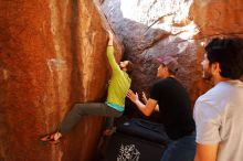 Bouldering in Hueco Tanks on 02/14/2020 with Blue Lizard Climbing and Yoga

Filename: SRM_20200214_1139260.jpg
Aperture: f/4.5
Shutter Speed: 1/250
Body: Canon EOS-1D Mark II
Lens: Canon EF 16-35mm f/2.8 L