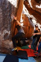 Bouldering in Hueco Tanks on 02/14/2020 with Blue Lizard Climbing and Yoga

Filename: SRM_20200214_1145000.jpg
Aperture: f/5.0
Shutter Speed: 1/250
Body: Canon EOS-1D Mark II
Lens: Canon EF 16-35mm f/2.8 L