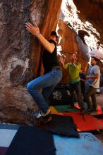 Bouldering in Hueco Tanks on 02/14/2020 with Blue Lizard Climbing and Yoga

Filename: SRM_20200214_1145580.jpg
Aperture: f/5.0
Shutter Speed: 1/250
Body: Canon EOS-1D Mark II
Lens: Canon EF 16-35mm f/2.8 L