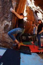 Bouldering in Hueco Tanks on 02/14/2020 with Blue Lizard Climbing and Yoga

Filename: SRM_20200214_1146160.jpg
Aperture: f/4.5
Shutter Speed: 1/250
Body: Canon EOS-1D Mark II
Lens: Canon EF 16-35mm f/2.8 L