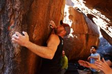 Bouldering in Hueco Tanks on 02/14/2020 with Blue Lizard Climbing and Yoga

Filename: SRM_20200214_1146250.jpg
Aperture: f/4.5
Shutter Speed: 1/250
Body: Canon EOS-1D Mark II
Lens: Canon EF 16-35mm f/2.8 L