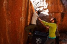 Bouldering in Hueco Tanks on 02/14/2020 with Blue Lizard Climbing and Yoga

Filename: SRM_20200214_1148450.jpg
Aperture: f/4.0
Shutter Speed: 1/250
Body: Canon EOS-1D Mark II
Lens: Canon EF 16-35mm f/2.8 L