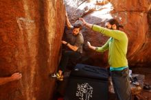 Bouldering in Hueco Tanks on 02/14/2020 with Blue Lizard Climbing and Yoga

Filename: SRM_20200214_1149480.jpg
Aperture: f/3.2
Shutter Speed: 1/250
Body: Canon EOS-1D Mark II
Lens: Canon EF 16-35mm f/2.8 L