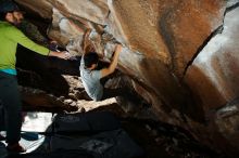 Bouldering in Hueco Tanks on 02/14/2020 with Blue Lizard Climbing and Yoga

Filename: SRM_20200214_1203360.jpg
Aperture: f/8.0
Shutter Speed: 1/250
Body: Canon EOS-1D Mark II
Lens: Canon EF 16-35mm f/2.8 L