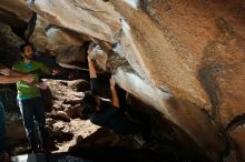 Bouldering in Hueco Tanks on 02/14/2020 with Blue Lizard Climbing and Yoga

Filename: SRM_20200214_1208360.jpg
Aperture: f/8.0
Shutter Speed: 1/250
Body: Canon EOS-1D Mark II
Lens: Canon EF 16-35mm f/2.8 L