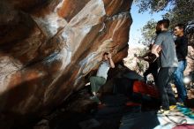 Bouldering in Hueco Tanks on 02/14/2020 with Blue Lizard Climbing and Yoga

Filename: SRM_20200214_1221160.jpg
Aperture: f/8.0
Shutter Speed: 1/250
Body: Canon EOS-1D Mark II
Lens: Canon EF 16-35mm f/2.8 L