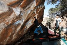 Bouldering in Hueco Tanks on 02/14/2020 with Blue Lizard Climbing and Yoga

Filename: SRM_20200214_1236080.jpg
Aperture: f/8.0
Shutter Speed: 1/250
Body: Canon EOS-1D Mark II
Lens: Canon EF 16-35mm f/2.8 L