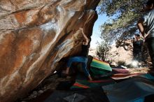 Bouldering in Hueco Tanks on 02/14/2020 with Blue Lizard Climbing and Yoga

Filename: SRM_20200214_1246120.jpg
Aperture: f/8.0
Shutter Speed: 1/250
Body: Canon EOS-1D Mark II
Lens: Canon EF 16-35mm f/2.8 L