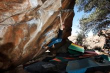 Bouldering in Hueco Tanks on 02/14/2020 with Blue Lizard Climbing and Yoga

Filename: SRM_20200214_1250300.jpg
Aperture: f/8.0
Shutter Speed: 1/250
Body: Canon EOS-1D Mark II
Lens: Canon EF 16-35mm f/2.8 L