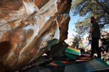 Bouldering in Hueco Tanks on 02/14/2020 with Blue Lizard Climbing and Yoga

Filename: SRM_20200214_1255000.jpg
Aperture: f/8.0
Shutter Speed: 1/250
Body: Canon EOS-1D Mark II
Lens: Canon EF 16-35mm f/2.8 L