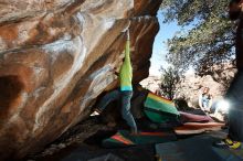 Bouldering in Hueco Tanks on 02/14/2020 with Blue Lizard Climbing and Yoga

Filename: SRM_20200214_1258120.jpg
Aperture: f/8.0
Shutter Speed: 1/250
Body: Canon EOS-1D Mark II
Lens: Canon EF 16-35mm f/2.8 L