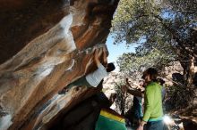 Bouldering in Hueco Tanks on 02/14/2020 with Blue Lizard Climbing and Yoga

Filename: SRM_20200214_1301000.jpg
Aperture: f/8.0
Shutter Speed: 1/250
Body: Canon EOS-1D Mark II
Lens: Canon EF 16-35mm f/2.8 L