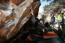 Bouldering in Hueco Tanks on 02/14/2020 with Blue Lizard Climbing and Yoga

Filename: SRM_20200214_1311420.jpg
Aperture: f/8.0
Shutter Speed: 1/250
Body: Canon EOS-1D Mark II
Lens: Canon EF 16-35mm f/2.8 L