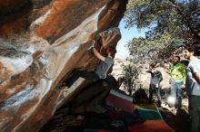 Bouldering in Hueco Tanks on 02/14/2020 with Blue Lizard Climbing and Yoga

Filename: SRM_20200214_1311460.jpg
Aperture: f/8.0
Shutter Speed: 1/250
Body: Canon EOS-1D Mark II
Lens: Canon EF 16-35mm f/2.8 L