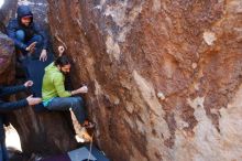 Bouldering in Hueco Tanks on 02/14/2020 with Blue Lizard Climbing and Yoga

Filename: SRM_20200214_1341180.jpg
Aperture: f/3.5
Shutter Speed: 1/250
Body: Canon EOS-1D Mark II
Lens: Canon EF 16-35mm f/2.8 L