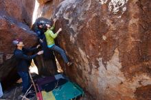 Bouldering in Hueco Tanks on 02/14/2020 with Blue Lizard Climbing and Yoga

Filename: SRM_20200214_1341250.jpg
Aperture: f/4.5
Shutter Speed: 1/250
Body: Canon EOS-1D Mark II
Lens: Canon EF 16-35mm f/2.8 L